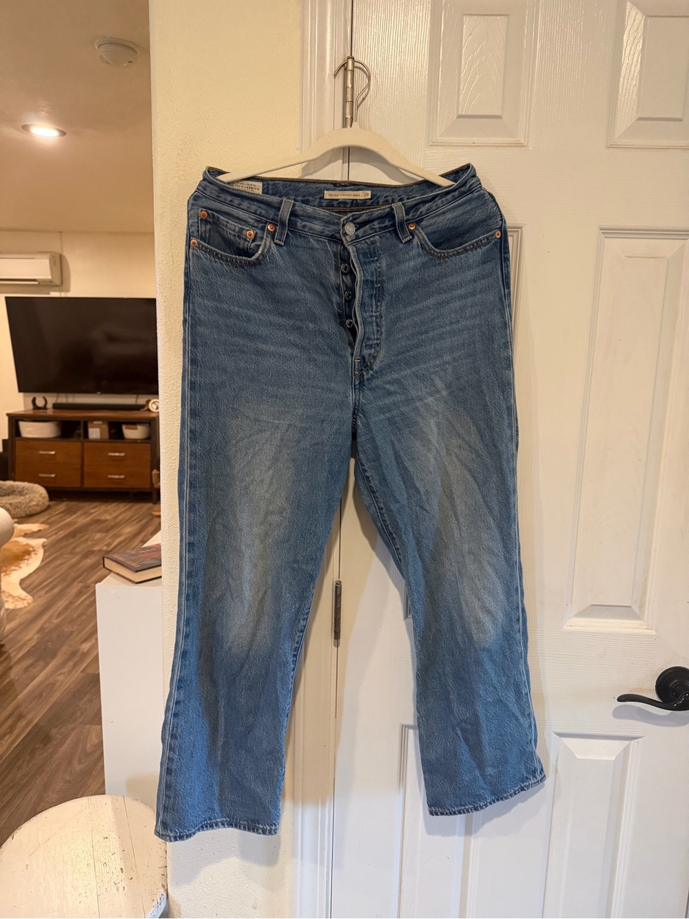 Levi's Light Blue Cropped Ankle Jeans